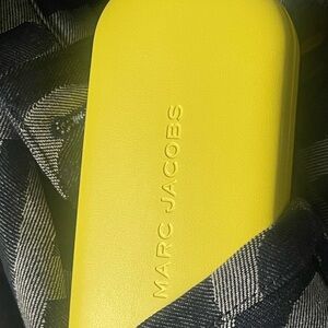 Marc Jacobs Black and Yellow Sunglasses Case